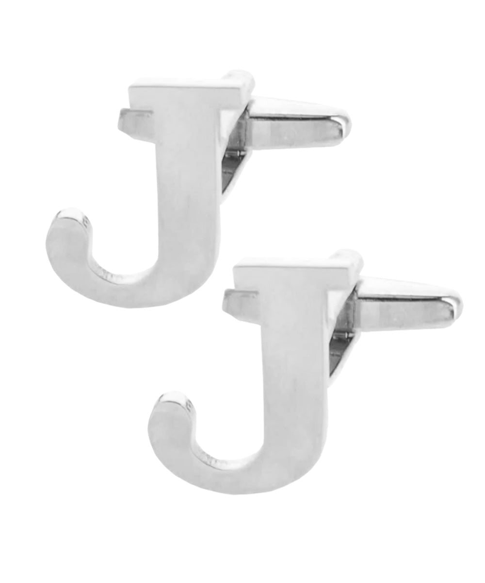 Vittorio Vico Plain Initial Cufflinks in Gift Box - Silver - Initial Cufflinks - Vittorio Vico