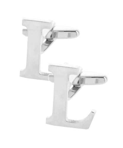 Vittorio Vico Plain Initial Cufflinks in Gift Box - Silver - Initial Cufflinks - Vittorio Vico