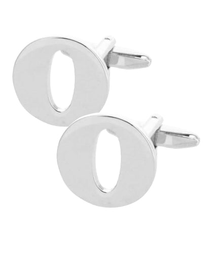 Vittorio Vico Plain Initial Cufflinks in Gift Box - Silver - Initial Cufflinks - Vittorio Vico
