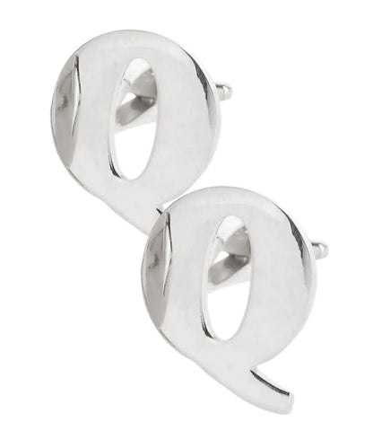 Vittorio Vico Plain Initial Cufflinks in Gift Box - Silver - Initial Cufflinks - Vittorio Vico