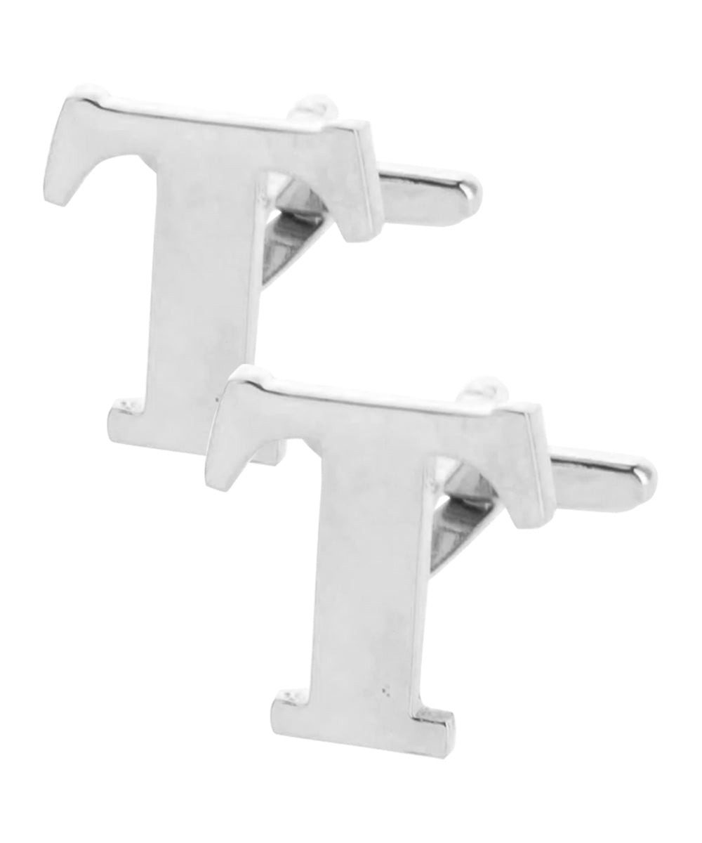 Vittorio Vico Plain Initial Cufflinks in Gift Box - Silver - Initial Cufflinks - Vittorio Vico