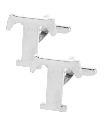 Vittorio Vico Plain Initial Cufflinks in Gift Box - Silver - Initial Cufflinks - Vittorio Vico