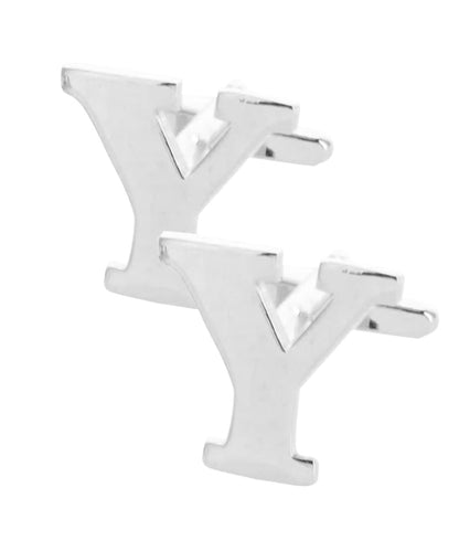 Vittorio Vico Plain Initial Cufflinks in Gift Box - Silver - Initial Cufflinks - Vittorio Vico