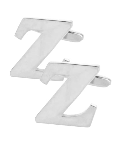 Vittorio Vico Plain Initial Cufflinks in Gift Box - Silver - Initial Cufflinks - Vittorio Vico