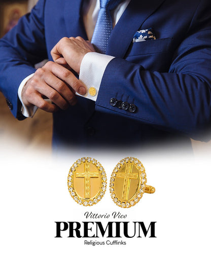 Vittorio Vico Religious Themed Cufflinks: CL30XX Series - CL 3320 - Cufflinks - Vittorio Vico