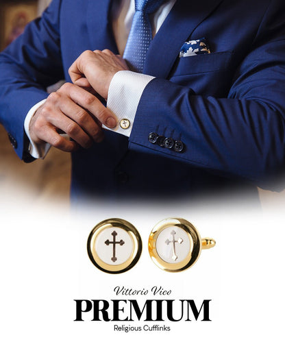 Vittorio Vico Religious Themed Cufflinks: CL30XX Series - CL 3560 - Cufflinks - Vittorio Vico