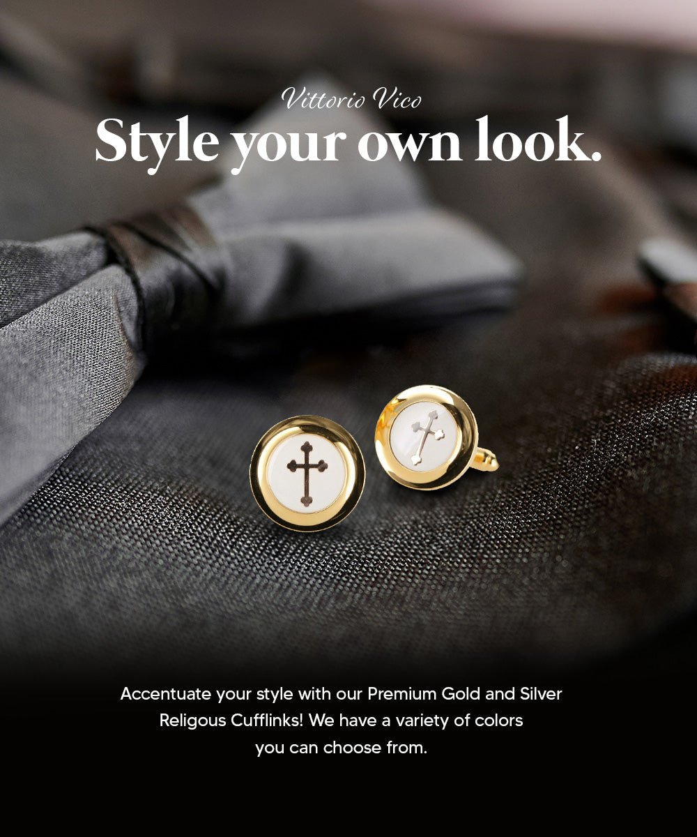 Vittorio Vico Religious Themed Cufflinks: CL30XX Series - CL 3560 - Cufflinks - Vittorio Vico