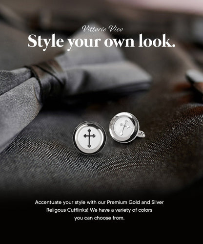 Vittorio Vico Religious Themed Cufflinks: CL30XX Series - CL 3114 - Cufflinks - Vittorio Vico