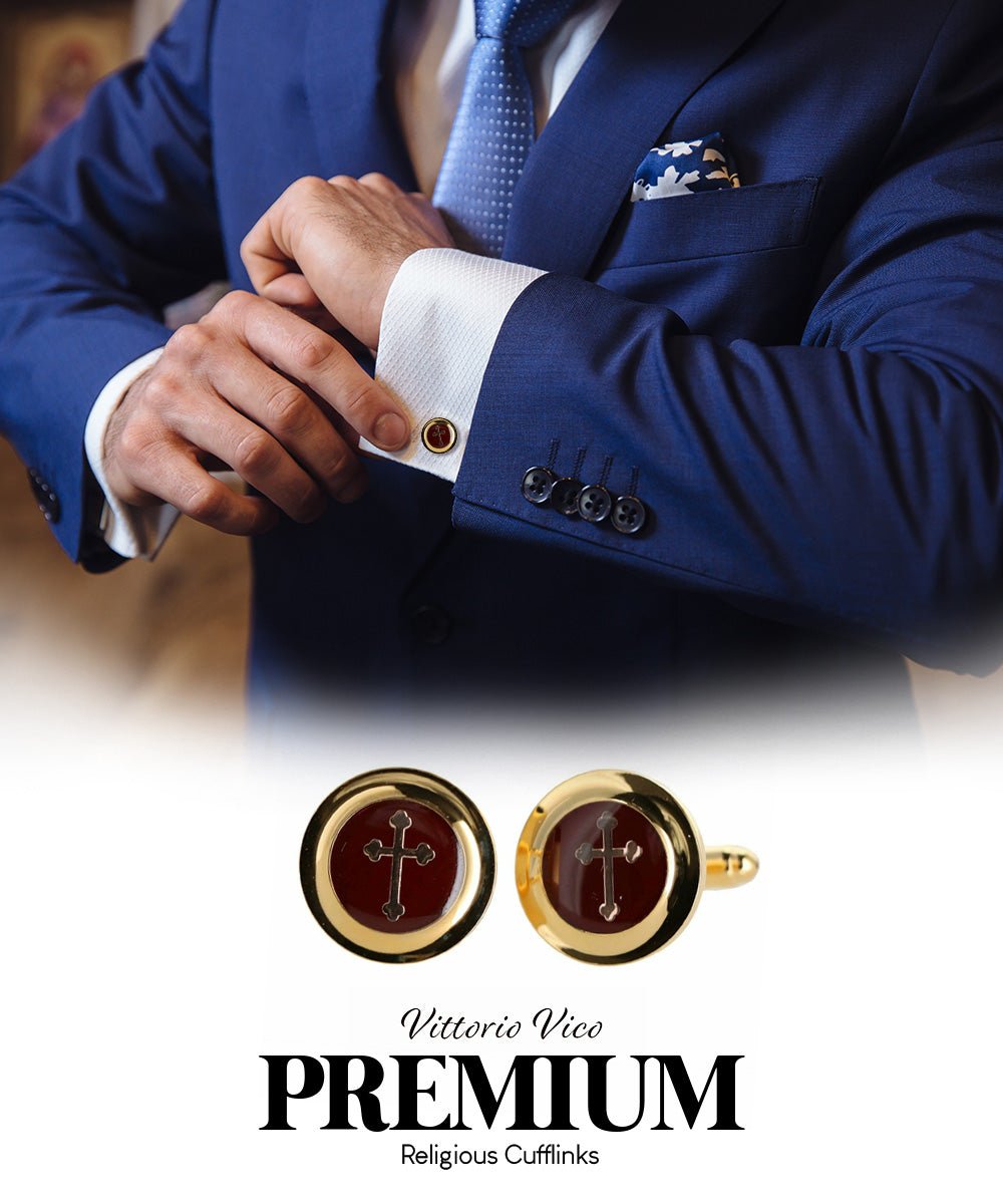 Vittorio Vico Religious Themed Cufflinks: CL30XX Series - CL 3562 - Cufflinks - Vittorio Vico