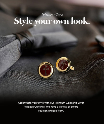 Vittorio Vico Religious Themed Cufflinks: CL30XX Series - CL 3562 - Cufflinks - Vittorio Vico
