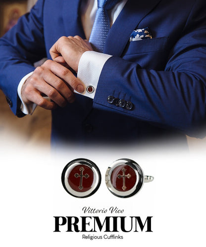 Vittorio Vico Religious Themed Cufflinks: CL30XX Series - CL 3563 - Cufflinks - Vittorio Vico