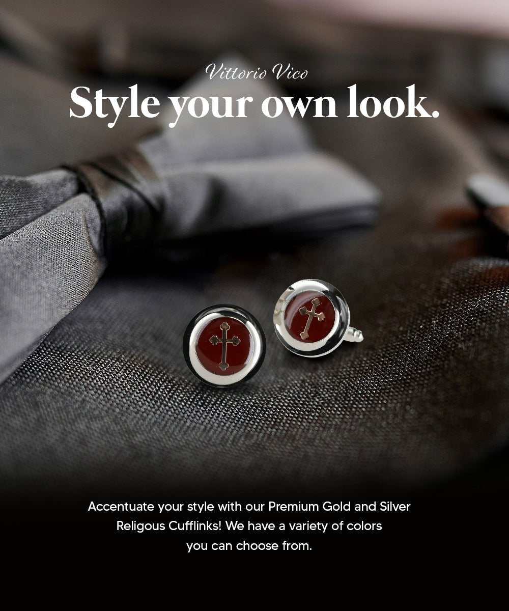 Vittorio Vico Religious Themed Cufflinks: CL30XX Series - CL 3563 - Cufflinks - Vittorio Vico