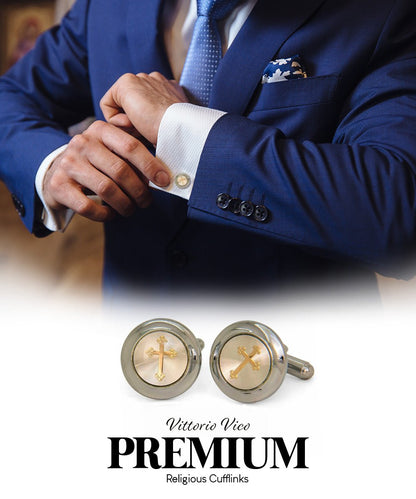 Vittorio Vico Religious Themed Cufflinks: CL30XX Series - CL 3567 - Cufflinks - Vittorio Vico