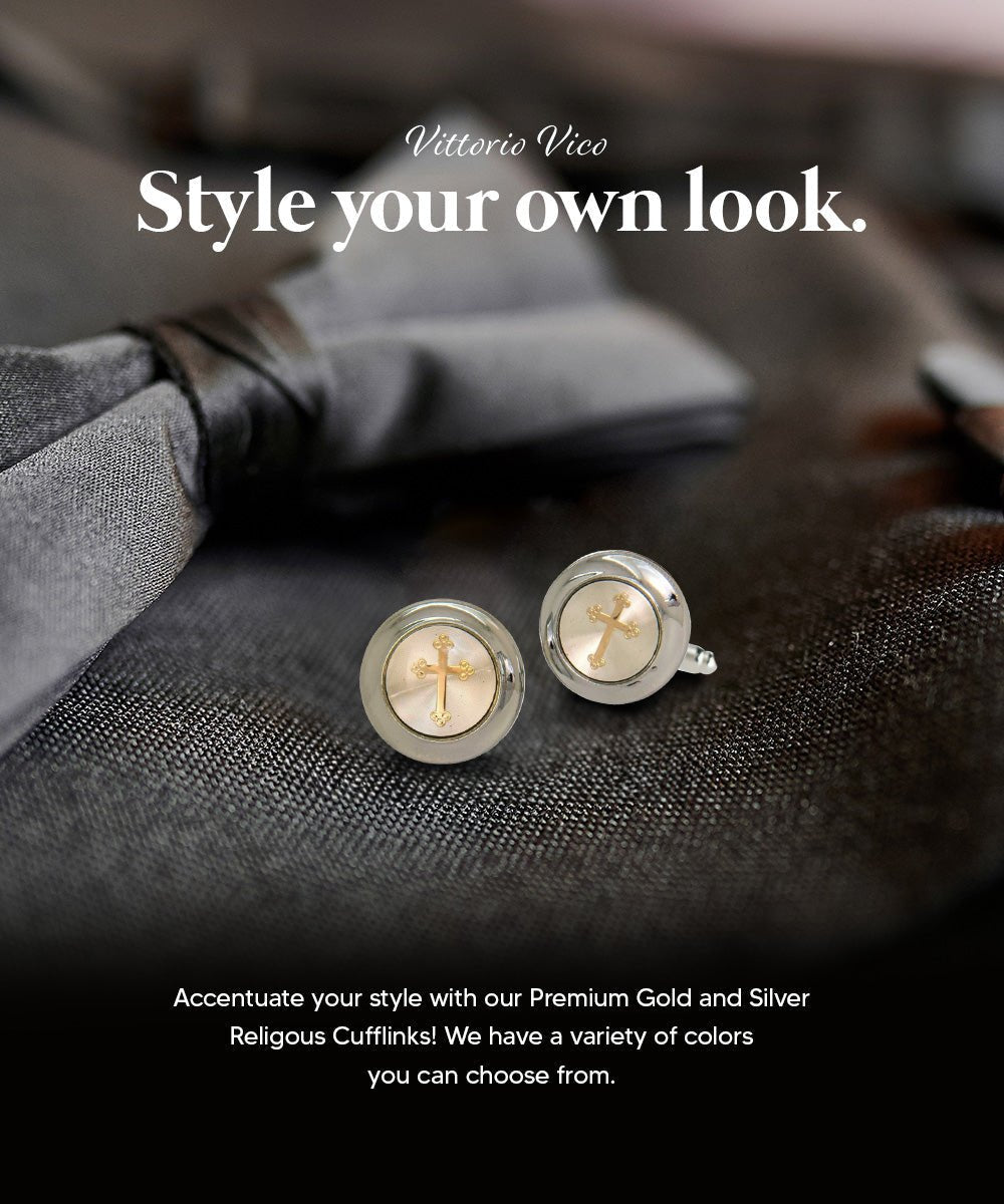 Vittorio Vico Religious Themed Cufflinks: CL30XX Series - CL 3567 - Cufflinks - Vittorio Vico