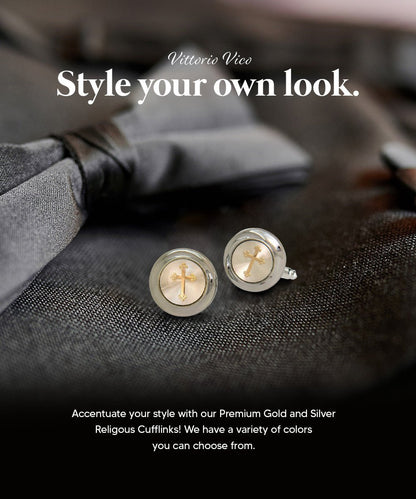 Vittorio Vico Religious Themed Cufflinks: CL30XX Series - CL 3567 - Cufflinks - Vittorio Vico