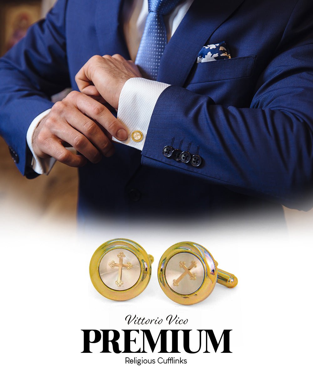 Vittorio Vico Religious Themed Cufflinks: CL30XX Series - CL 3568 - Cufflinks - Vittorio Vico