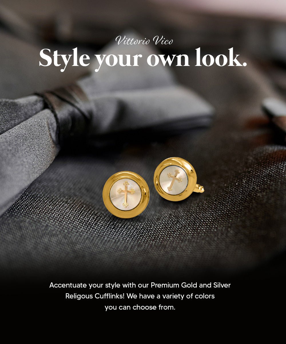 Vittorio Vico Religious Themed Cufflinks: CL30XX Series - CL 3568 - Cufflinks - Vittorio Vico