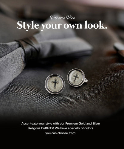 Vittorio Vico Religious Themed Cufflinks: CL30XX Series - CL 3865 - Cufflinks - Vittorio Vico