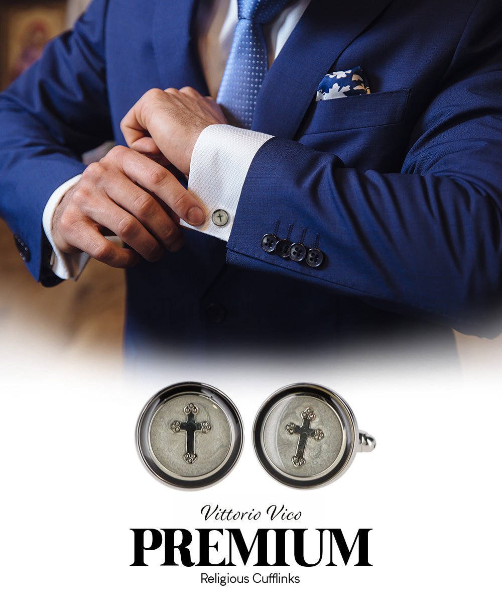 Vittorio Vico Religious Themed Cufflinks: CL30XX Series - CL 3865 - Cufflinks - Vittorio Vico