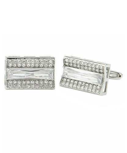 Vittorio Vico Silver Iced Wedding Cufflinks in Gift Box: CL105x Series - CL 1051 - Cufflinks - Vittorio Vico