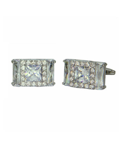 Vittorio Vico Silver Iced Wedding Cufflinks in Gift Box: CL105x Series - CL 1056 - Cufflinks - Vittorio Vico