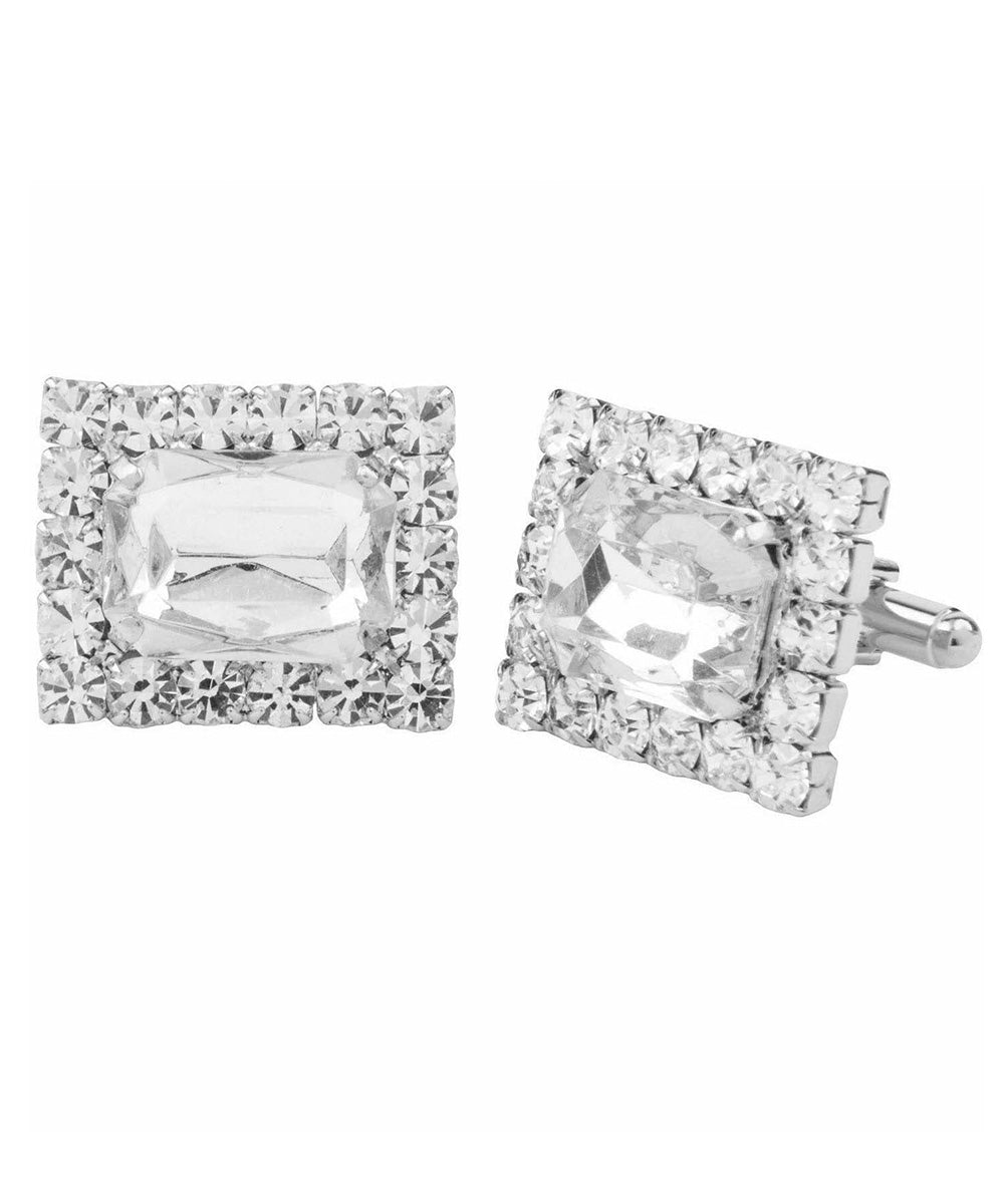 Vittorio Vico Silver Iced Wedding Cufflinks in Gift Box: CL105x Series - CL 1071 - Cufflinks - Vittorio Vico