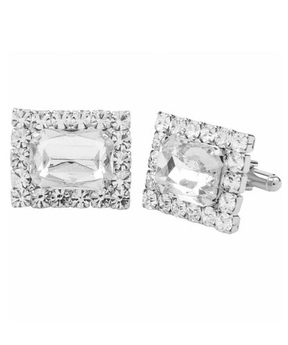 Vittorio Vico Silver Iced Wedding Cufflinks in Gift Box: CL105x Series - CL 1071 - Cufflinks - Vittorio Vico