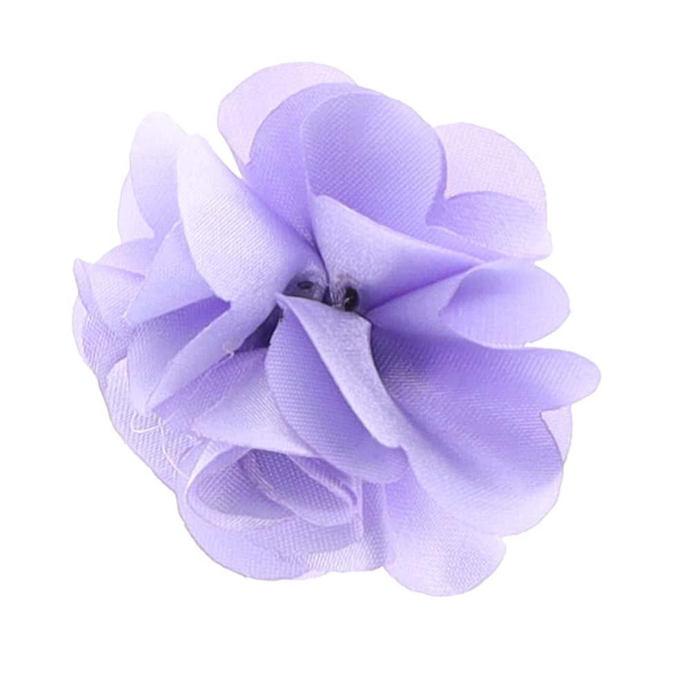 Vittorio Vico Small Satin Flower Lapel Pin - Black - Flower Lapel Pin - Vittorio Vico