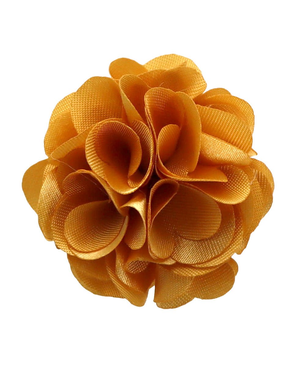 Vittorio Vico Small Satin Flower Lapel Pin - Gold - Flower Lapel Pin - Vittorio Vico