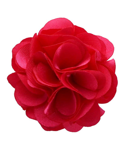 Vittorio Vico Small Satin Flower Lapel Pin - Hot Pink - Flower Lapel Pin - Vittorio Vico