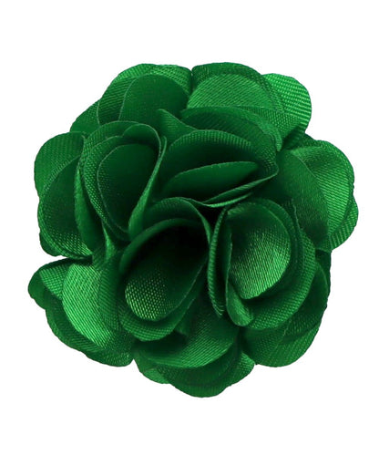 Vittorio Vico Small Satin Flower Lapel Pin - Kelly Green - Flower Lapel Pin - Vittorio Vico