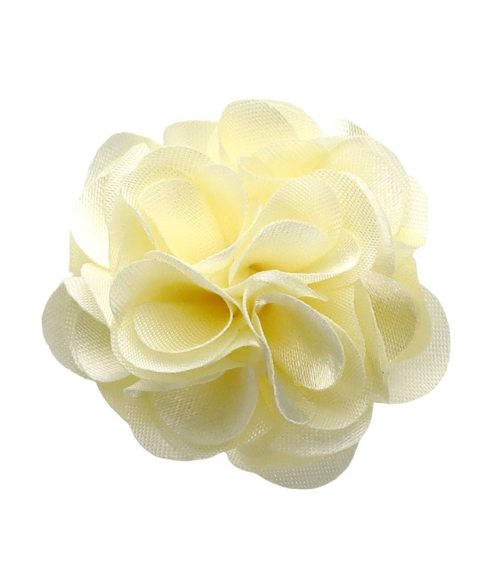 Vittorio Vico Small Satin Flower Lapel Pin - Maize - Flower Lapel Pin - Vittorio Vico