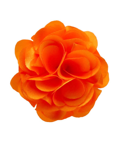 Vittorio Vico Small Satin Flower Lapel Pin - Orange - Flower Lapel Pin - Vittorio Vico