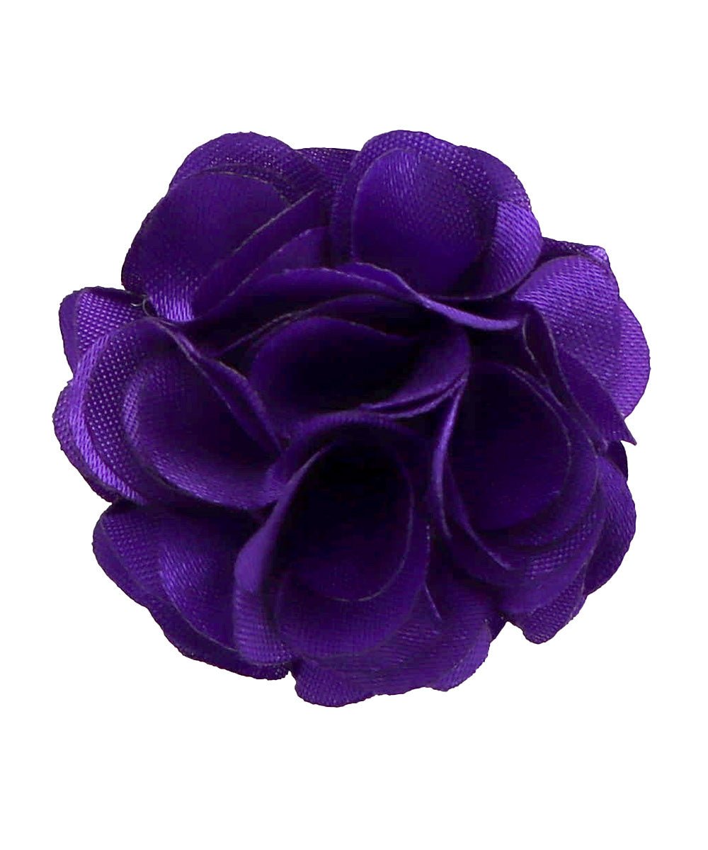 Vittorio Vico Small Satin Flower Lapel Pin - Purple - Flower Lapel Pin - Vittorio Vico