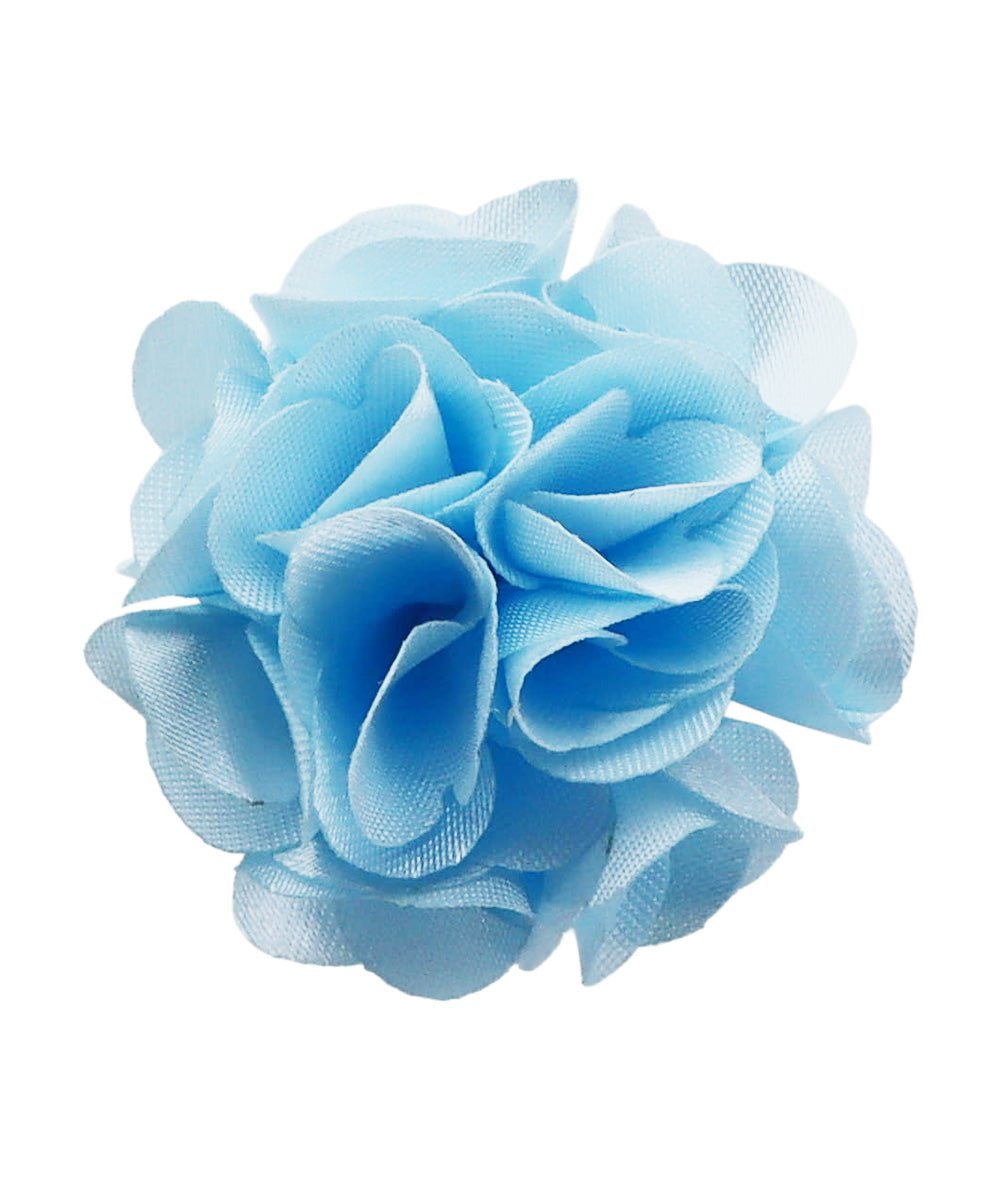 Vittorio Vico Small Satin Flower Lapel Pin - Sky - Flower Lapel Pin - Vittorio Vico