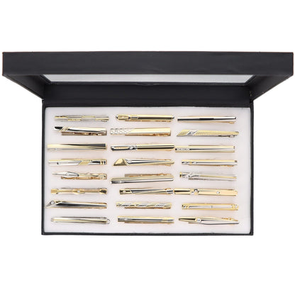 Vittorio Vico Tie Bars in Presentation Box: 24 Pack - Gold - Tie Bar - Vittorio Vico