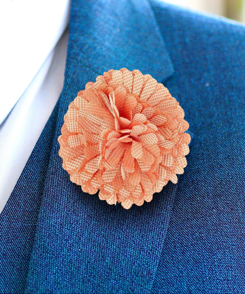 Vittorio Vico Unisex Carnation Flower Lapel Pin - Blush - Flower Lapel Pin - Vittorio Vico