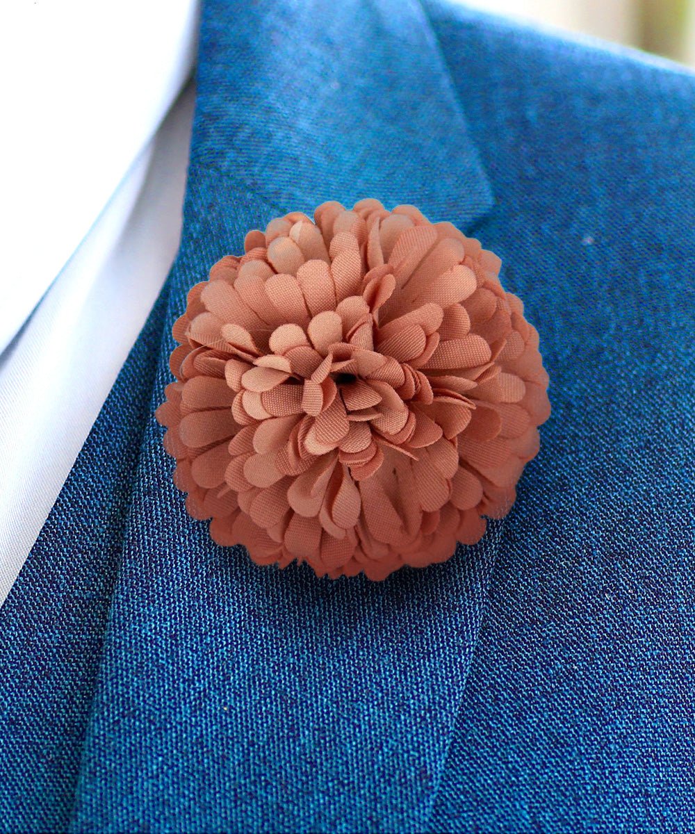 Vittorio Vico Unisex Carnation Flower Lapel Pin - Dark Blush - Flower Lapel Pin - Vittorio Vico