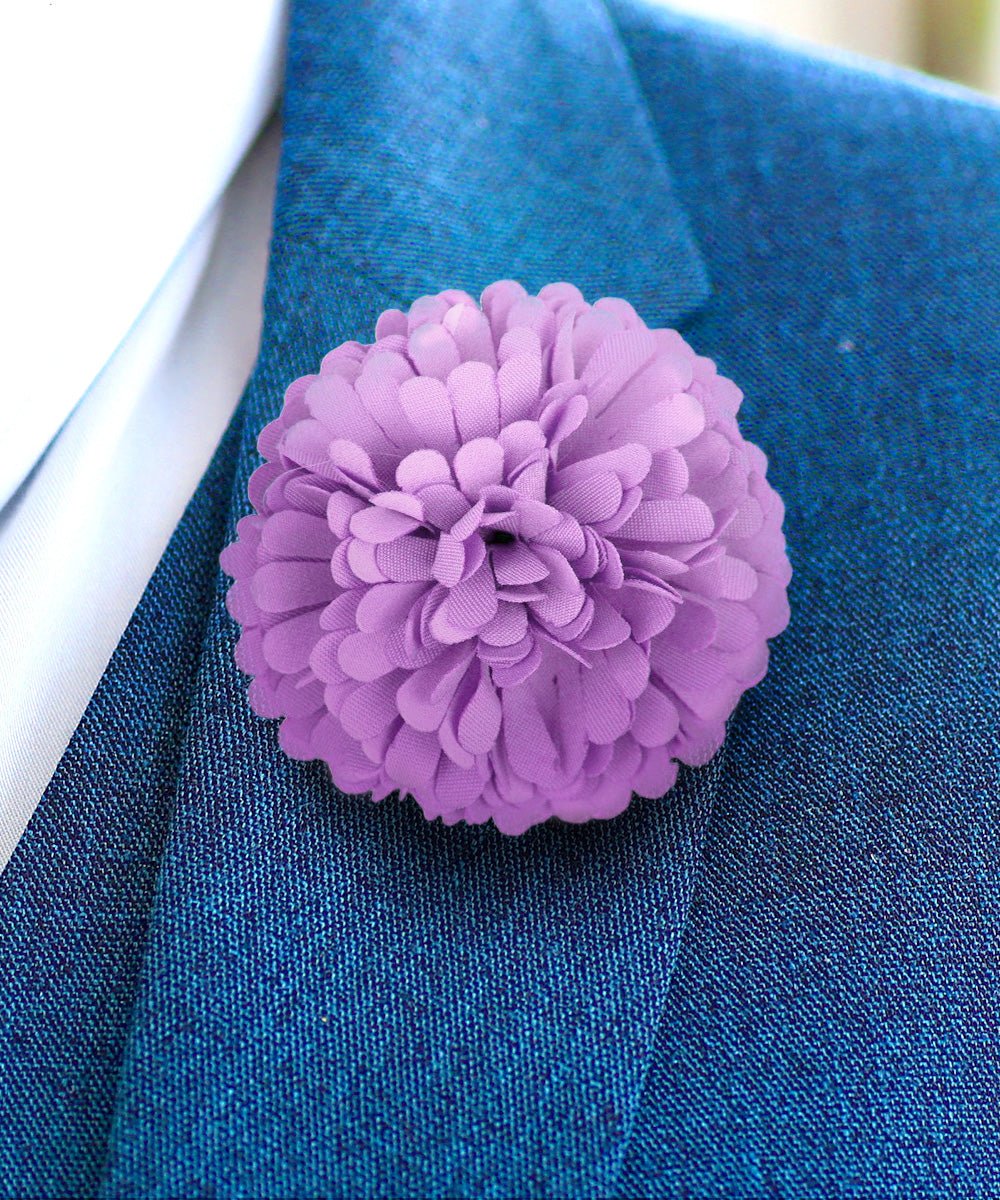 Vittorio Vico Unisex Carnation Flower Lapel Pin - Lavender - Flower Lapel Pin - Vittorio Vico