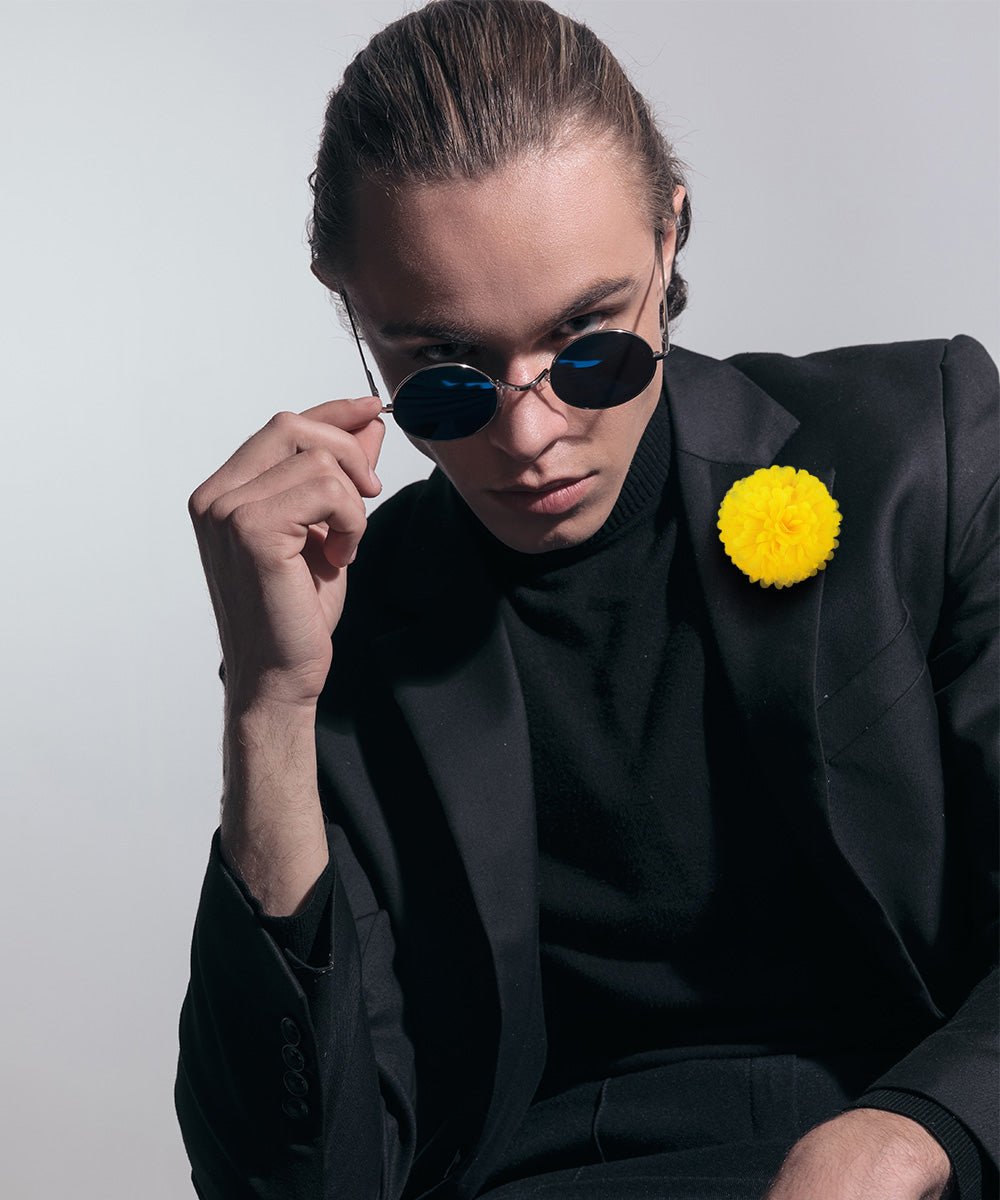 Vittorio Vico Unisex Carnation Flower Lapel Pin - Maize - Flower Lapel Pin - Vittorio Vico