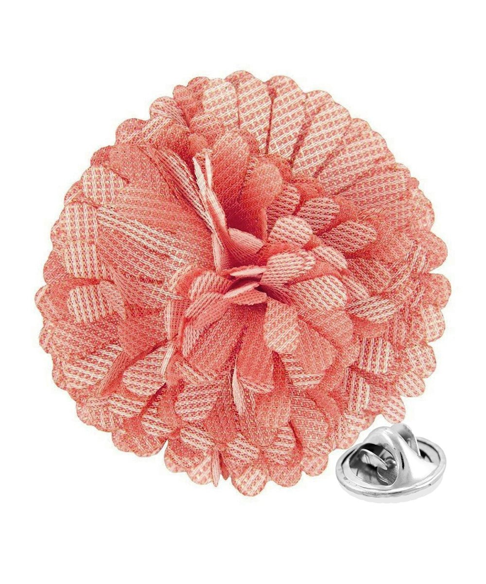 Vittorio Vico Unisex Carnation Flower Lapel Pin - Metallic Blush - Flower Lapel Pin - Vittorio Vico
