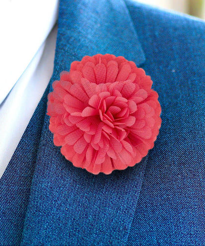Vittorio Vico Unisex Carnation Flower Lapel Pin - Rose - Flower Lapel Pin - Vittorio Vico