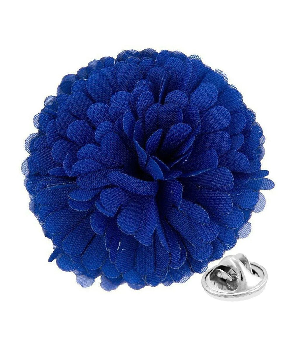 Vittorio Vico Unisex Carnation Flower Lapel Pin - Royal Blue - Flower Lapel Pin - Vittorio Vico
