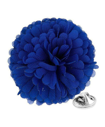 Vittorio Vico Unisex Carnation Flower Lapel Pin - Royal Blue - Flower Lapel Pin - Vittorio Vico