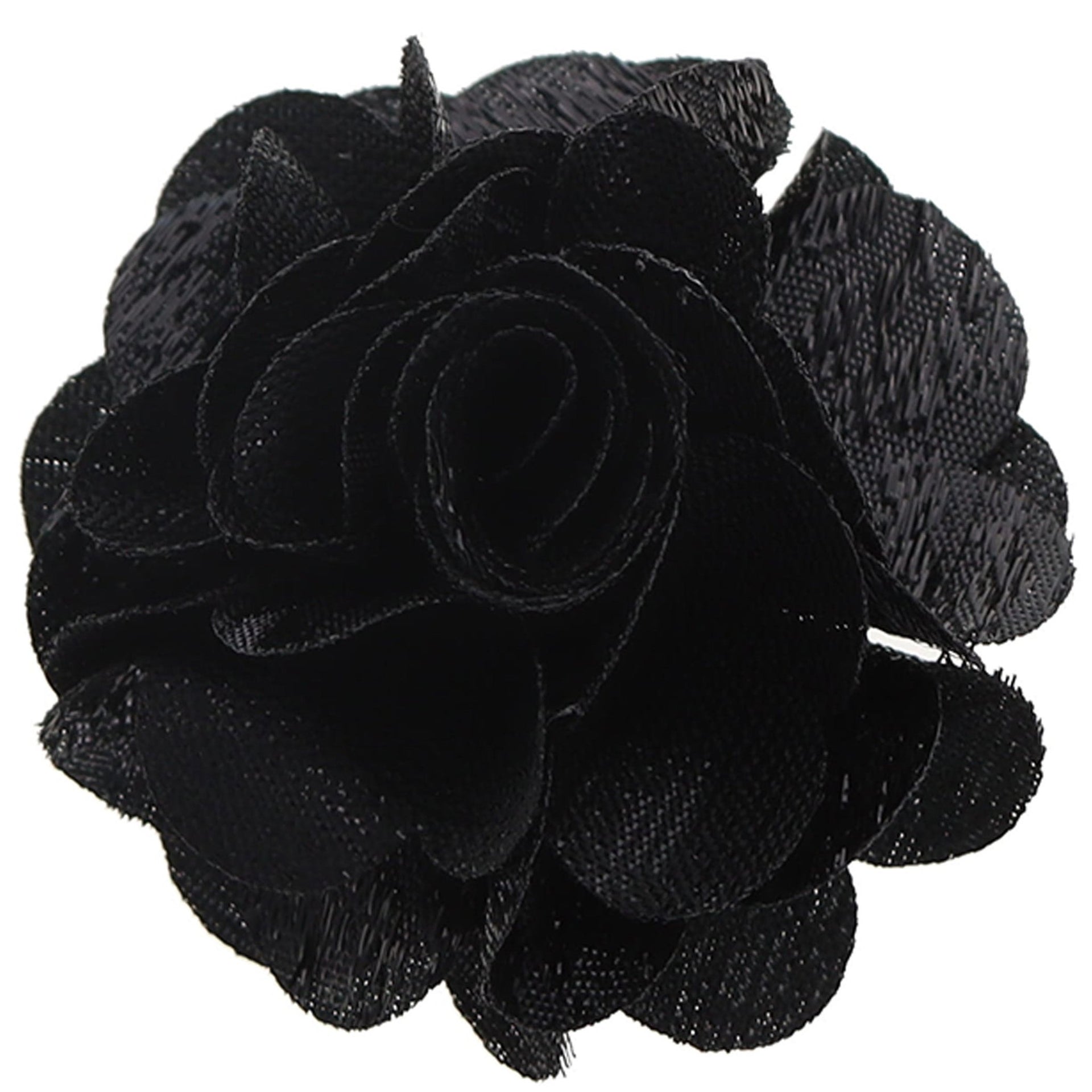 Vittorio Vico Unisex Metallic Flower Lapel Pin - Black - Flower Lapel Pin - Vittorio Vico