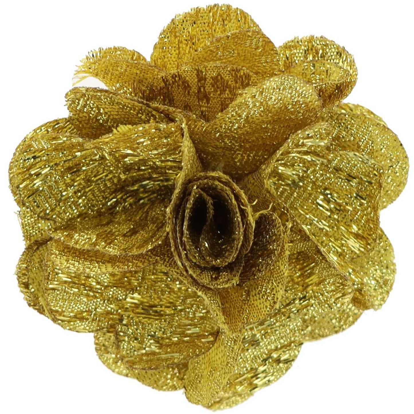 Vittorio Vico Unisex Metallic Flower Lapel Pin - Gold - Flower Lapel Pin - Vittorio Vico