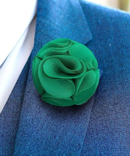Vittorio Vico Unisex Rose Flower Lapel Pin - Aqua - Flower Lapel Pin - Vittorio Vico