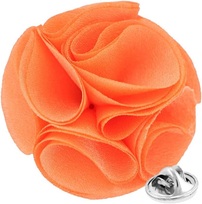 Vittorio Vico Unisex Rose Flower Lapel Pin - Coral - Flower Lapel Pin - Vittorio Vico