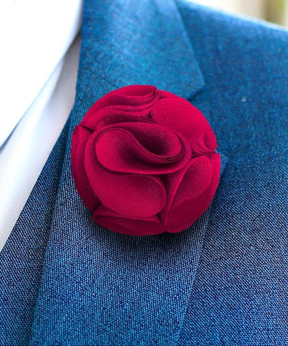 Vittorio Vico Unisex Rose Flower Lapel Pin - Hot Pink - Flower Lapel Pin - Vittorio Vico