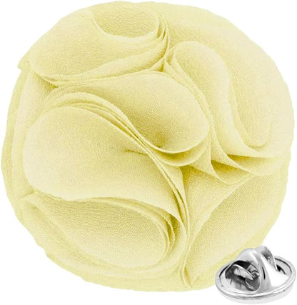 Vittorio Vico Unisex Rose Flower Lapel Pin - Ivory - Flower Lapel Pin - Vittorio Vico